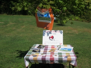 Table display at Eco Valley Farm