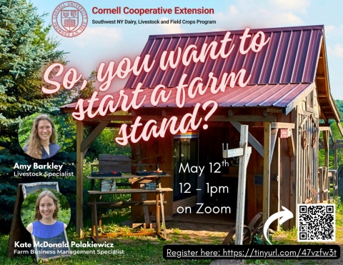 Join CCE specialists in farm business management and beginning farming for a webinar that covers what to know when starting a roadside farm stand or establishing a farm store