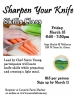 Poster for Canticle Farm's knife skills class